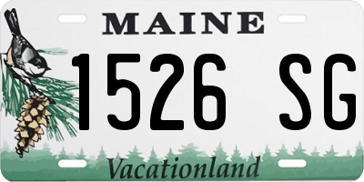 ME license plate 1526SG