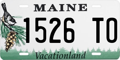 ME license plate 1526TO