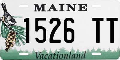 ME license plate 1526TT