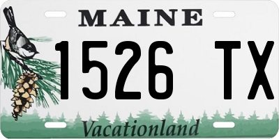 ME license plate 1526TX