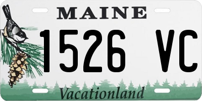 ME license plate 1526VC