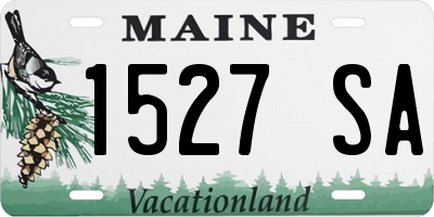 ME license plate 1527SA