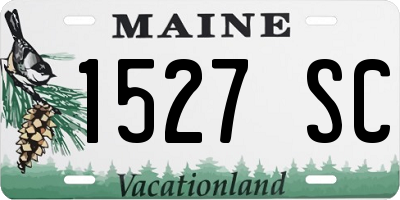 ME license plate 1527SC