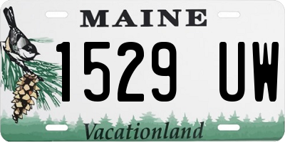 ME license plate 1529UW