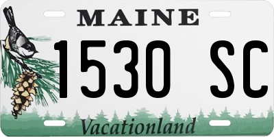 ME license plate 1530SC