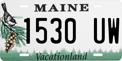 ME license plate 1530UW