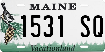 ME license plate 1531SQ