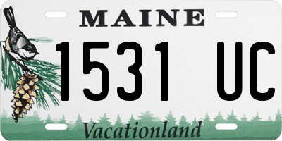 ME license plate 1531UC