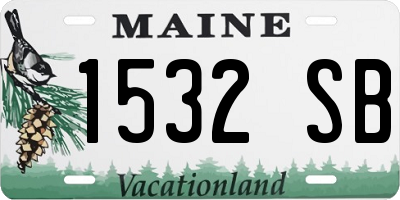 ME license plate 1532SB