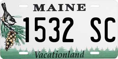 ME license plate 1532SC