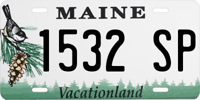 ME license plate 1532SP