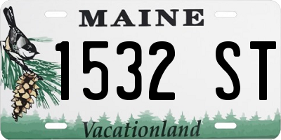 ME license plate 1532ST