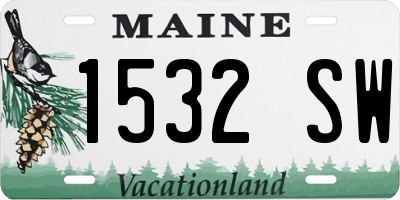 ME license plate 1532SW