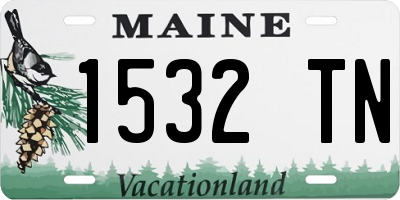 ME license plate 1532TN