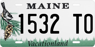 ME license plate 1532TO