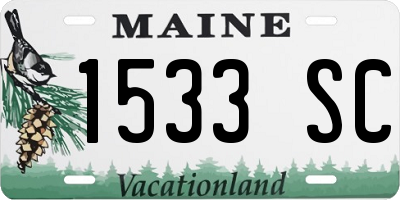 ME license plate 1533SC