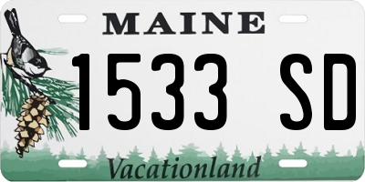 ME license plate 1533SD