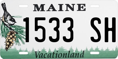 ME license plate 1533SH
