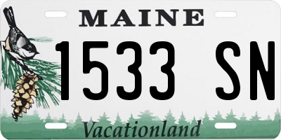 ME license plate 1533SN