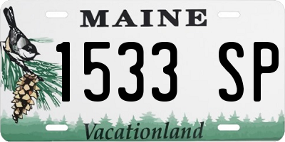ME license plate 1533SP