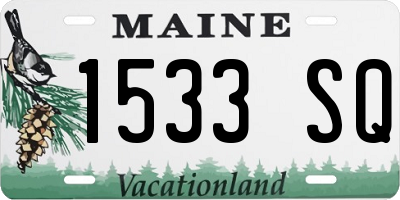 ME license plate 1533SQ