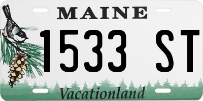 ME license plate 1533ST