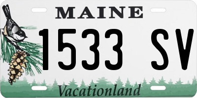 ME license plate 1533SV