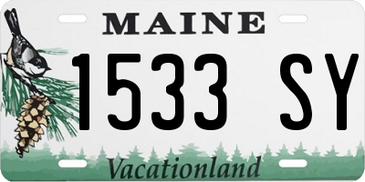 ME license plate 1533SY