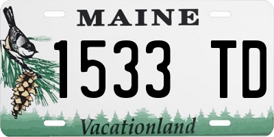 ME license plate 1533TD