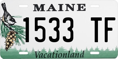 ME license plate 1533TF