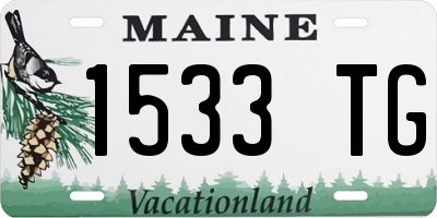 ME license plate 1533TG