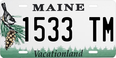 ME license plate 1533TM