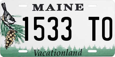 ME license plate 1533TO