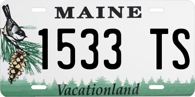 ME license plate 1533TS