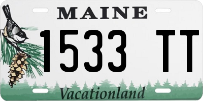 ME license plate 1533TT