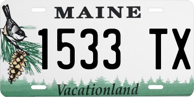 ME license plate 1533TX