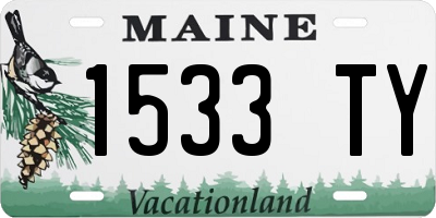 ME license plate 1533TY