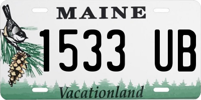 ME license plate 1533UB