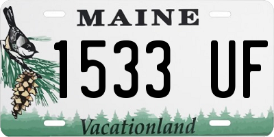 ME license plate 1533UF