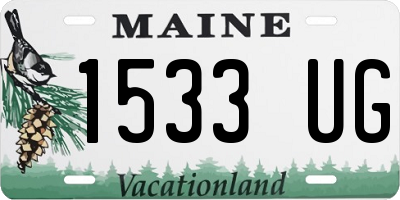 ME license plate 1533UG