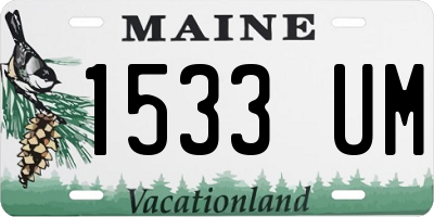 ME license plate 1533UM