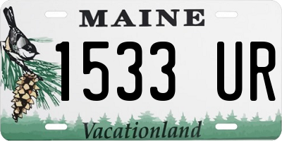 ME license plate 1533UR