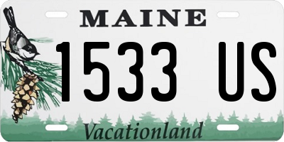 ME license plate 1533US