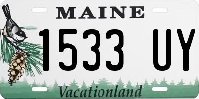 ME license plate 1533UY