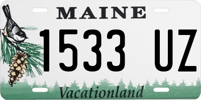 ME license plate 1533UZ