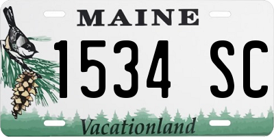 ME license plate 1534SC