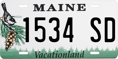 ME license plate 1534SD