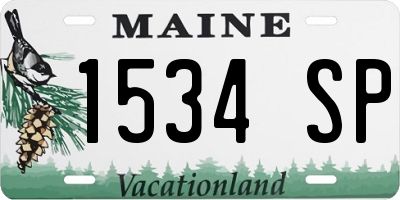 ME license plate 1534SP