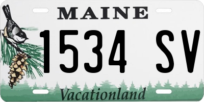 ME license plate 1534SV