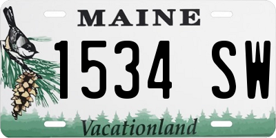 ME license plate 1534SW